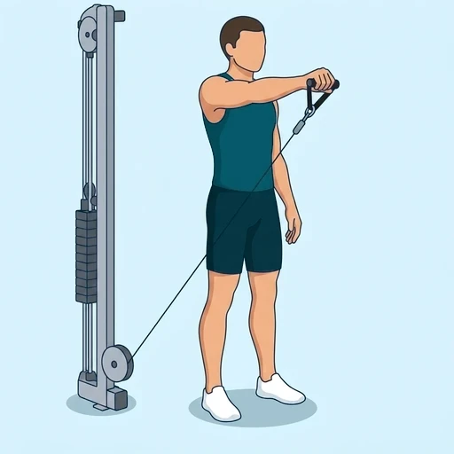 Cable Front Raise - Finish position
