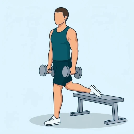 Bulgarian Split Squat - Start position
