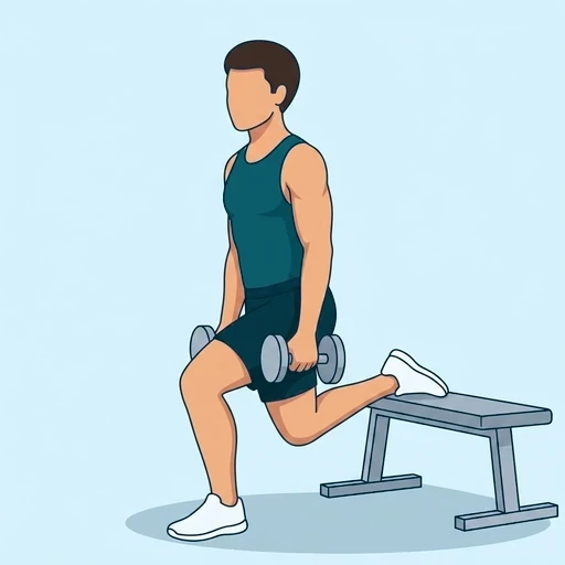 Bulgarian Split Squat - Finish position