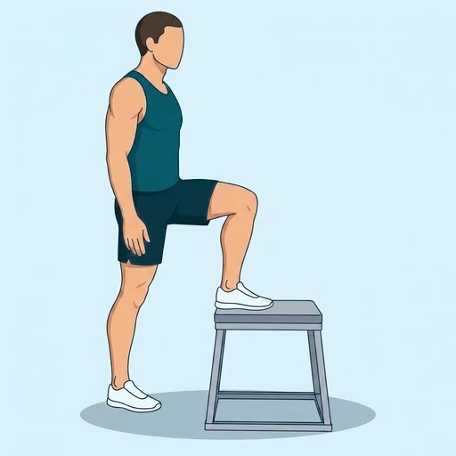 Bodyweight Step-Ups - Start position
