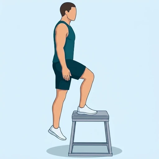 Bodyweight Step-Ups - Finish position