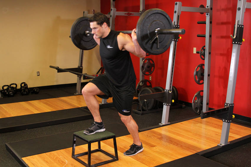 Barbell Step-Ups - Start position