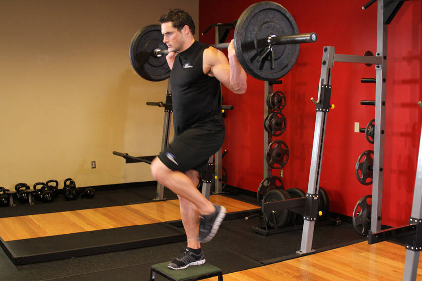 Barbell Step-Ups - Finish position