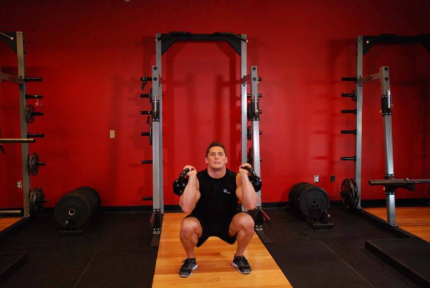 Kettlebell Thruster - Finish position
