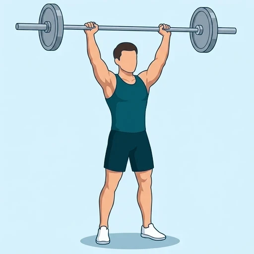 Barbell Push Press - Finish position