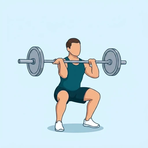 Barbell Thruster - Start position