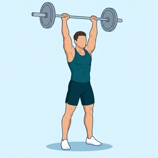 Barbell Thruster - Finish position