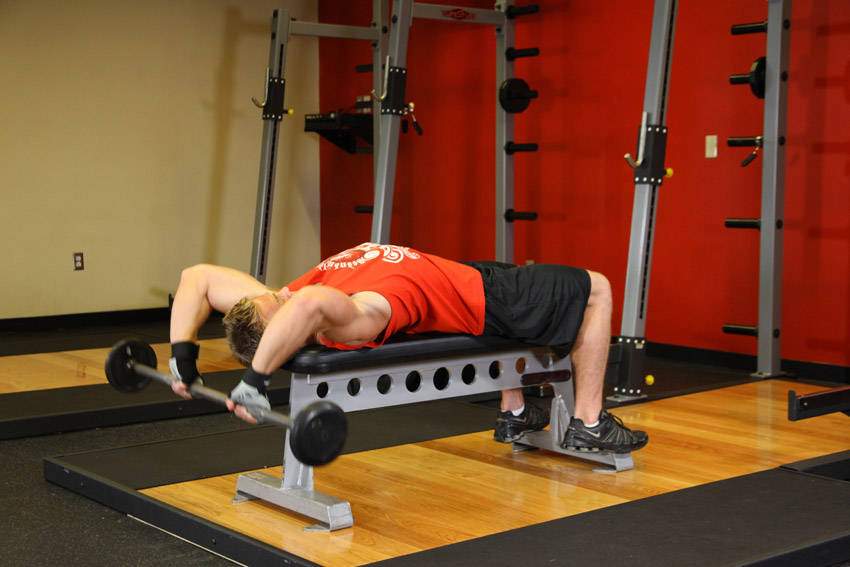 Barbell Pullover - Start position