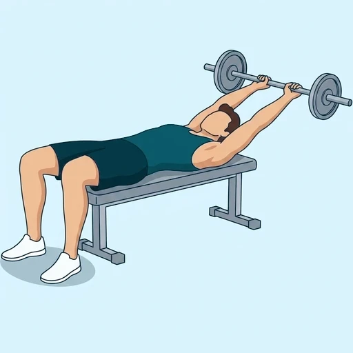 Barbell Pullover - Start position