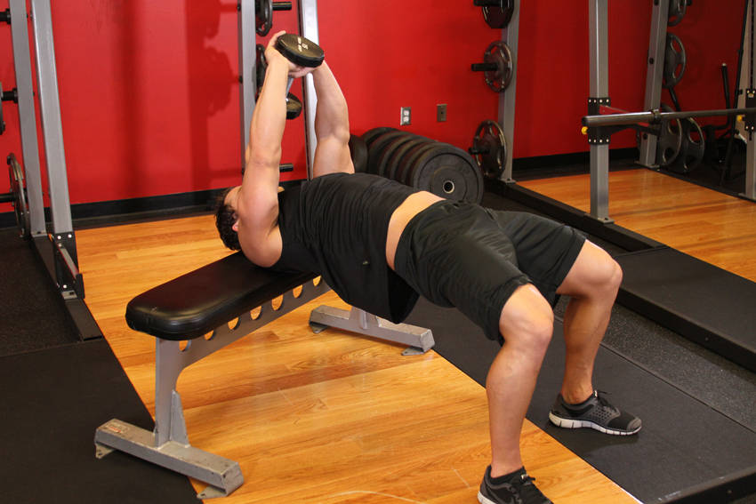 Straight-Arm Dumbbell Pullover - Start position