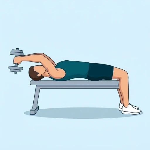 Straight-Arm Dumbbell Pullover - Start position