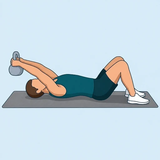 Floor Kettlebell Pullover - Start position
