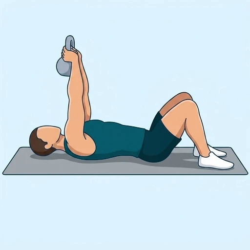 Floor Kettlebell Pullover - Finish position