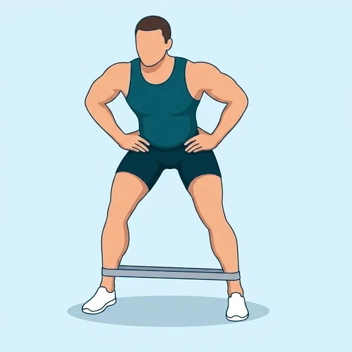 Band Lateral Walk - Finish position