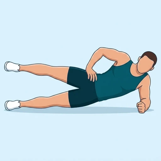 Side-Lying Hip Abduction - Finish position