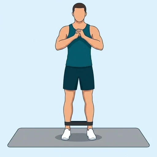 Band Standing Hip Abduction - Start position
