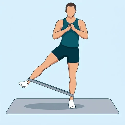 Band Standing Hip Abduction - Finish position