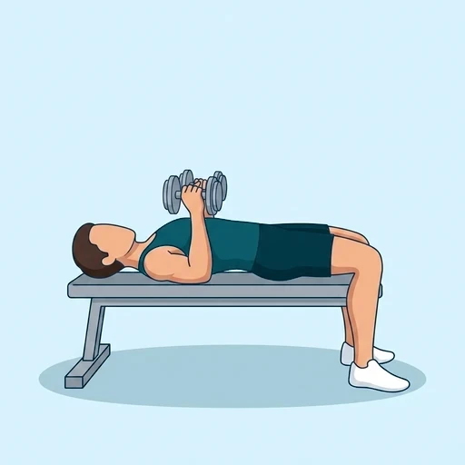 Dumbbell Bench Press - Start position