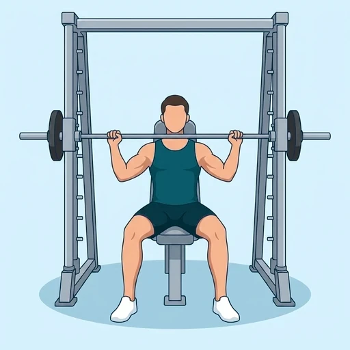 Smith Machine Incline Press - Start position