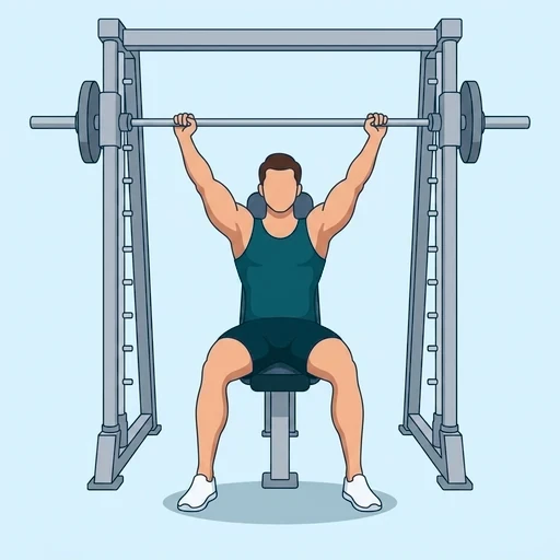 Smith Machine Incline Press - Finish position