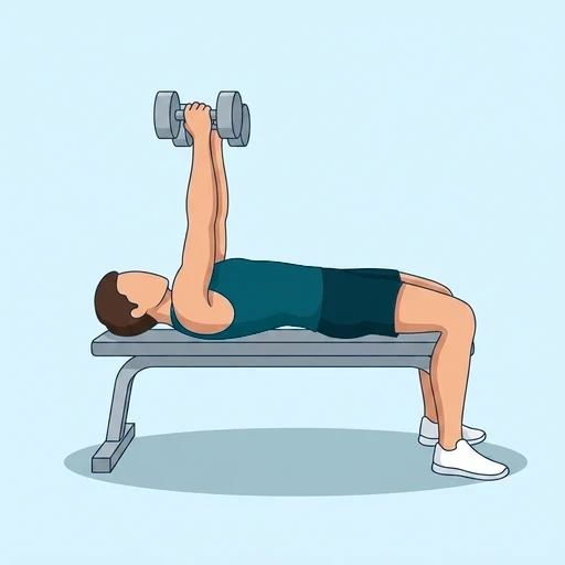 Close-Grip Dumbbell Press - Start position