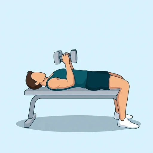 Close-Grip Dumbbell Press - Finish position