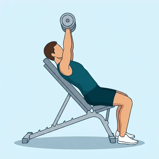 Incline Dumbbell Press - Start position