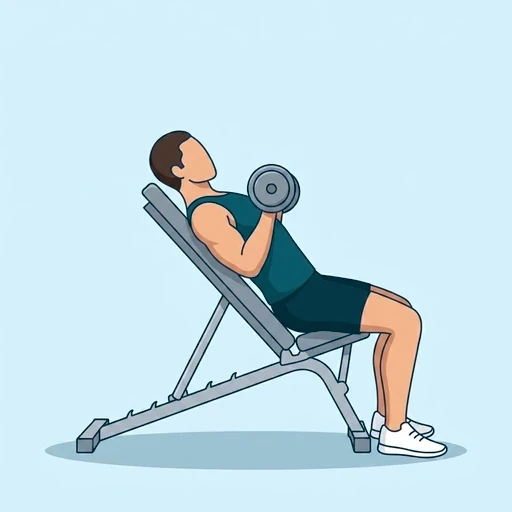 Incline Dumbbell Press - Finish position