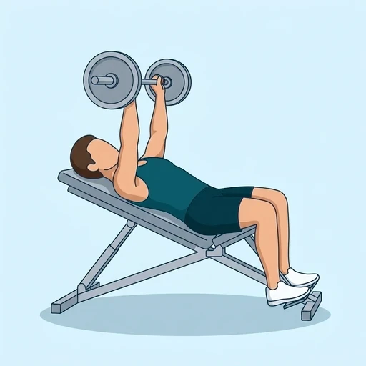 Incline Barbell Press - Start position