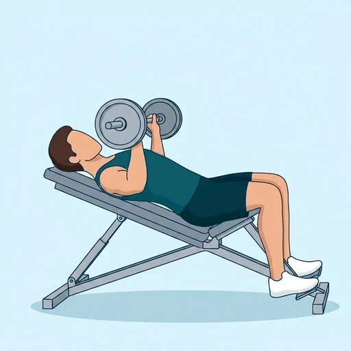 Incline Barbell Press - Finish position