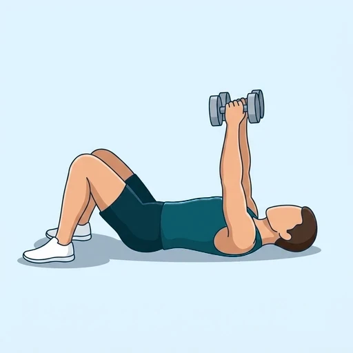 Dumbbell Floor Press - Start position