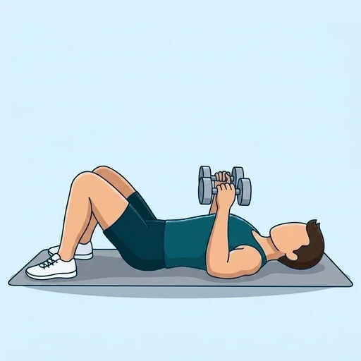 Dumbbell Floor Press - Finish position