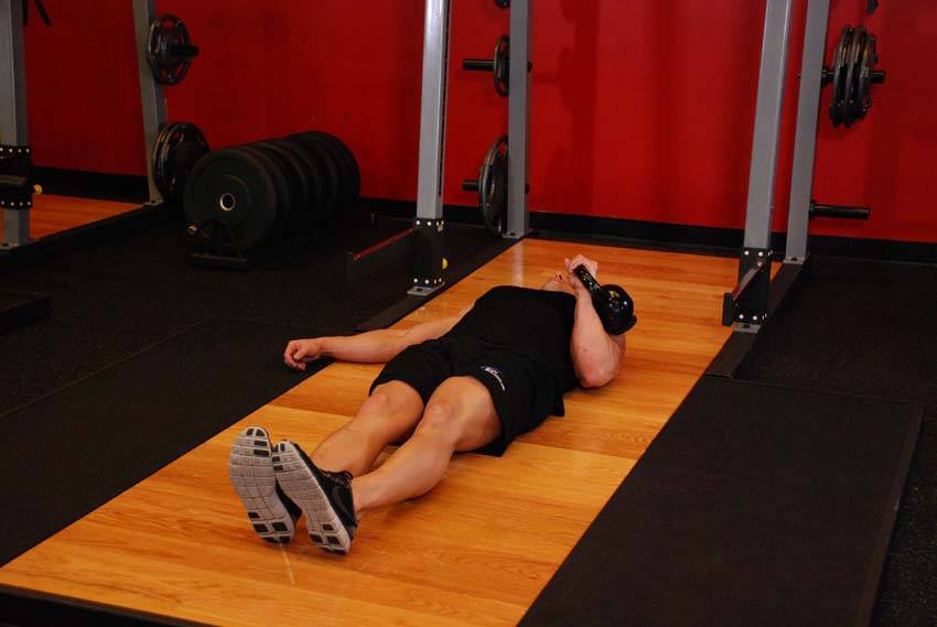 Kettlebell Floor Press - Start position
