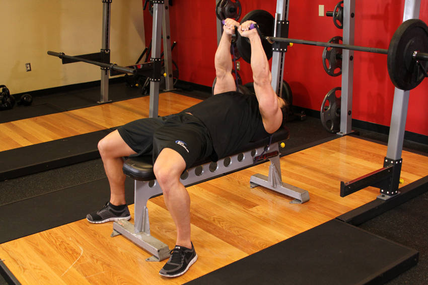 Band Chest Press - Finish position