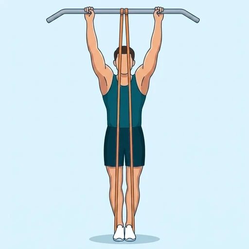 Band-Assisted Pull-Ups - Start position