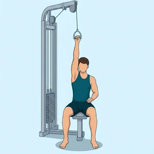 One-Arm Lat Pulldown - Start position