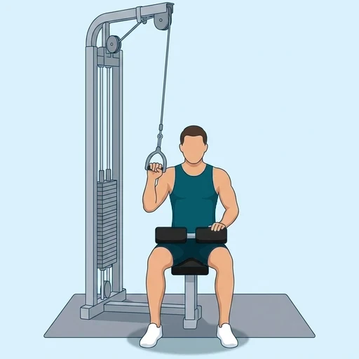 One-Arm Lat Pulldown - Finish position