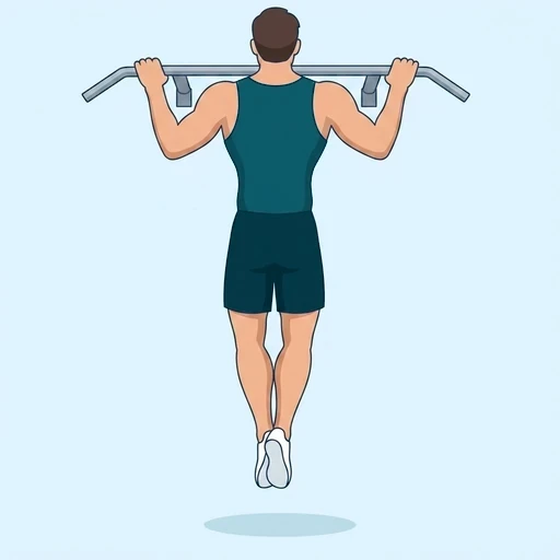 Wide-Grip Pull-Ups - Finish position