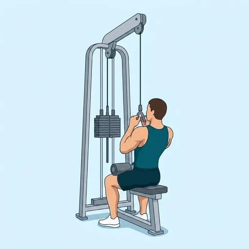 Close-Grip Pulldown - Finish position