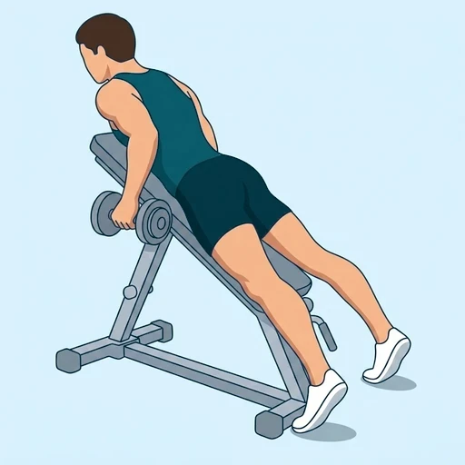 One-Arm Chest-Supported Row - Finish position