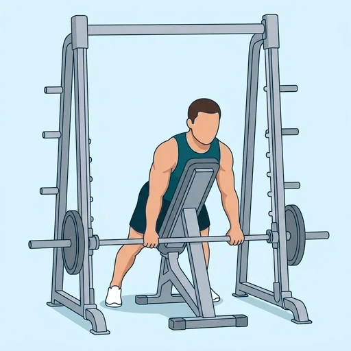 Chest-Supported Smith Row - Start position