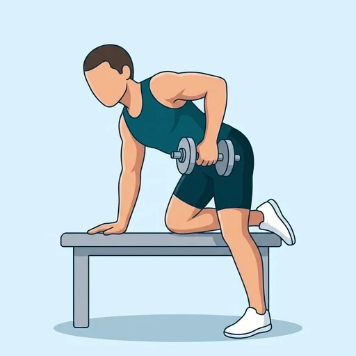 Dumbbell Row - Finish position