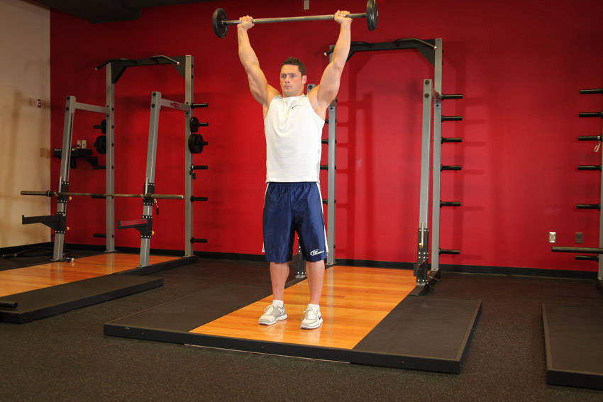Overhead Barbell Press - Finish position