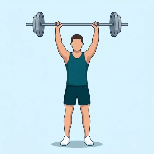 Overhead Barbell Press - Finish position