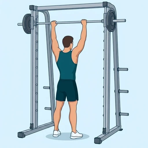 Smith Machine Shoulder Press - Finish position