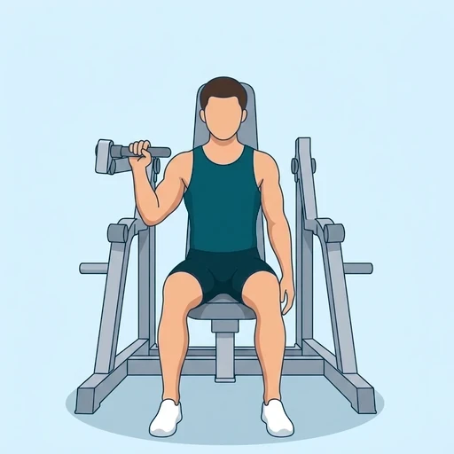 One-Arm Machine Press - Start position