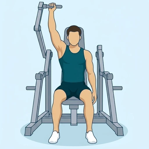 One-Arm Machine Press - Finish position