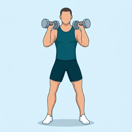 Dumbbell Push Press - Start position