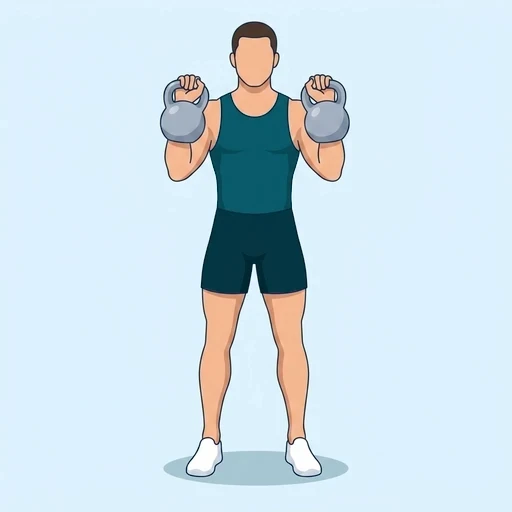 Kettlebell Overhead Press - Start position