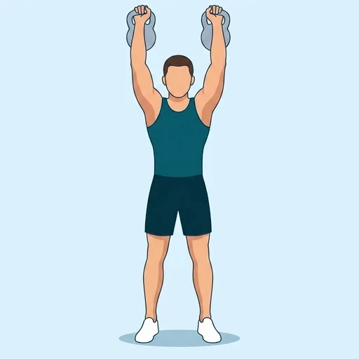 Kettlebell Overhead Press - Finish position